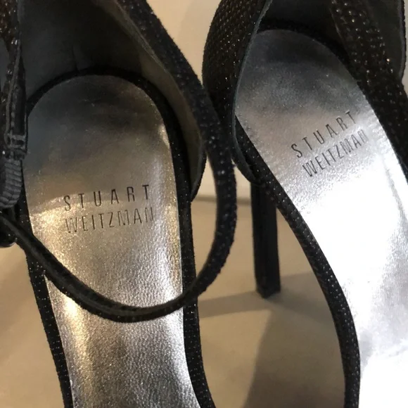 Stuart Weitzman Nudist Black Goosebump Napa Sandals - Picture 12 of 13